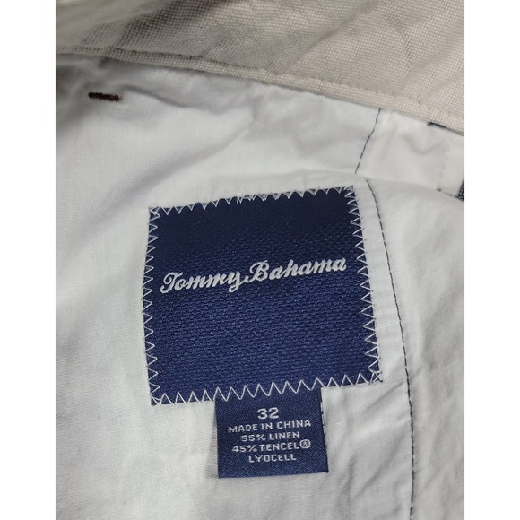 Tommy Bahama Make Life One Long Weekend Linen Blend Plaid Men's Shorts Sz 32x10 - Picture 6 of 8